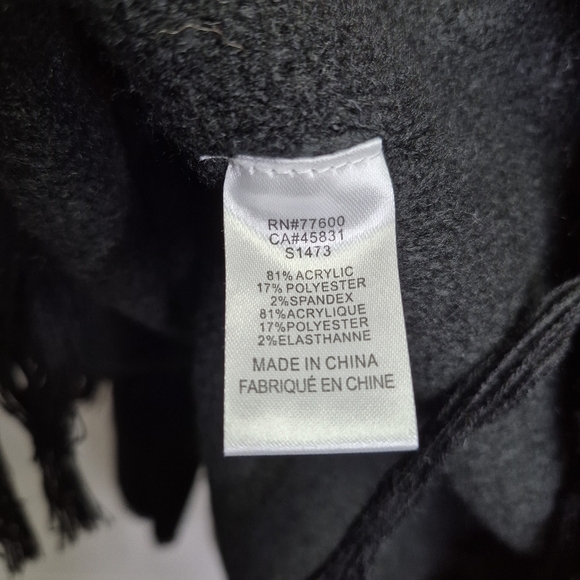 Saltwater Luxe Tassel Fringe Black Cardigan Size M - Picture 9 of 12